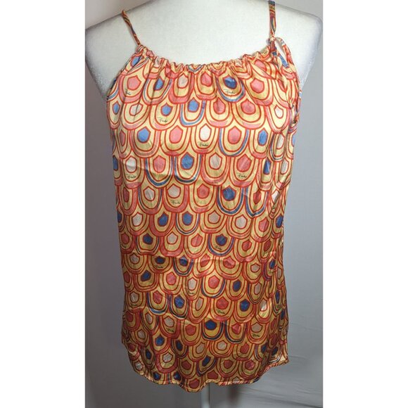Vintage Designer Rainbow Scalloped Print Top - Picture 7 of 7